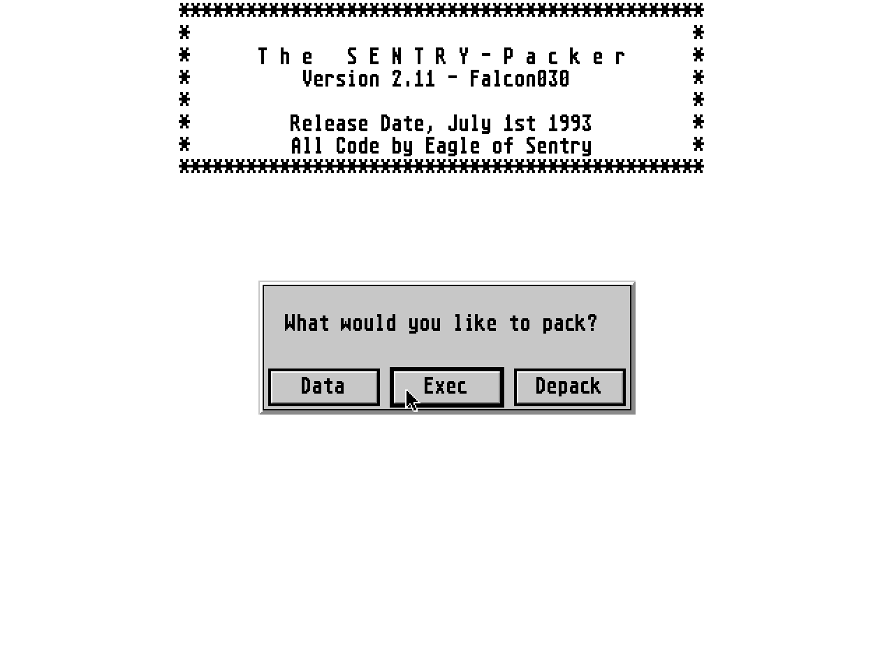 Sentry-Packer atari screenshot